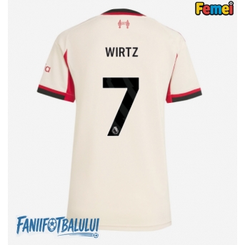 Liverpool Florian Wirtz #7 Tricou Fotbal Replică 2025-26 Femei Deplasare